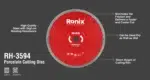 ფაიფურის საჭრელი დისკი Ronix RH-3594, 230მმ - Image 2