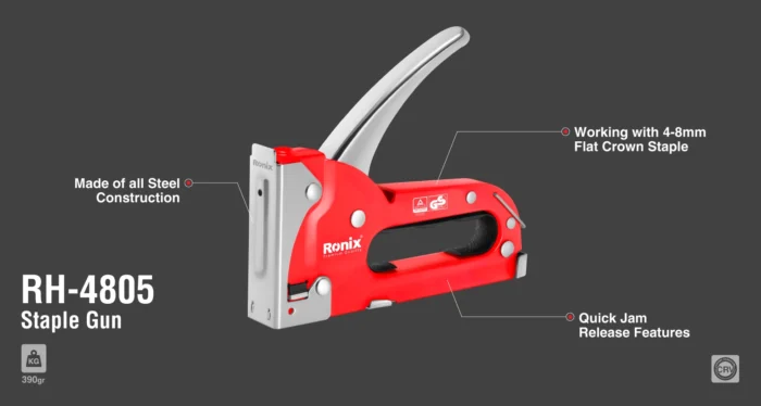 ინდუსტრიული სტეპლერი Ronix Rh-4805, 8mm - Image 2