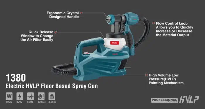 ელექტრო HVLP პულივიზატორი Ronix-1365 800w - Image 2