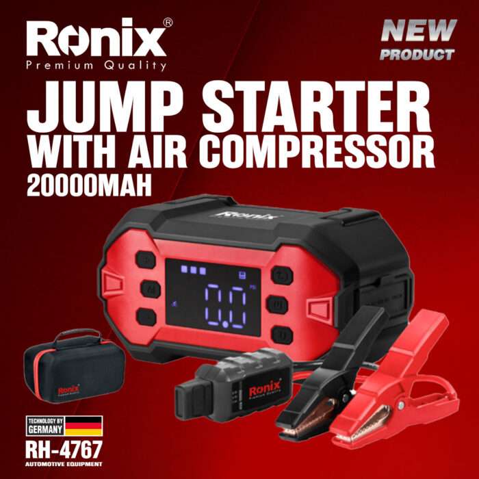 მანქანის დამქოქი კომპრესორით Ronix RH-4767 20000Mah - Image 4