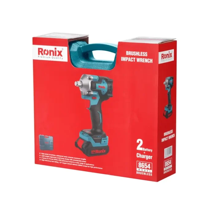 უნახშირო ქანჩსახრახნი (გაიკავიორტი) Ronix-8654 1/2, 20V 350nm - Image 3