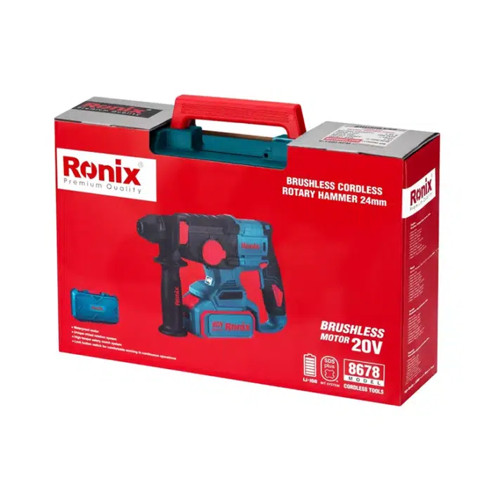 უსადენო უნახშირო პერფორატორი Ronix-8678 20V 2.5J - Image 3