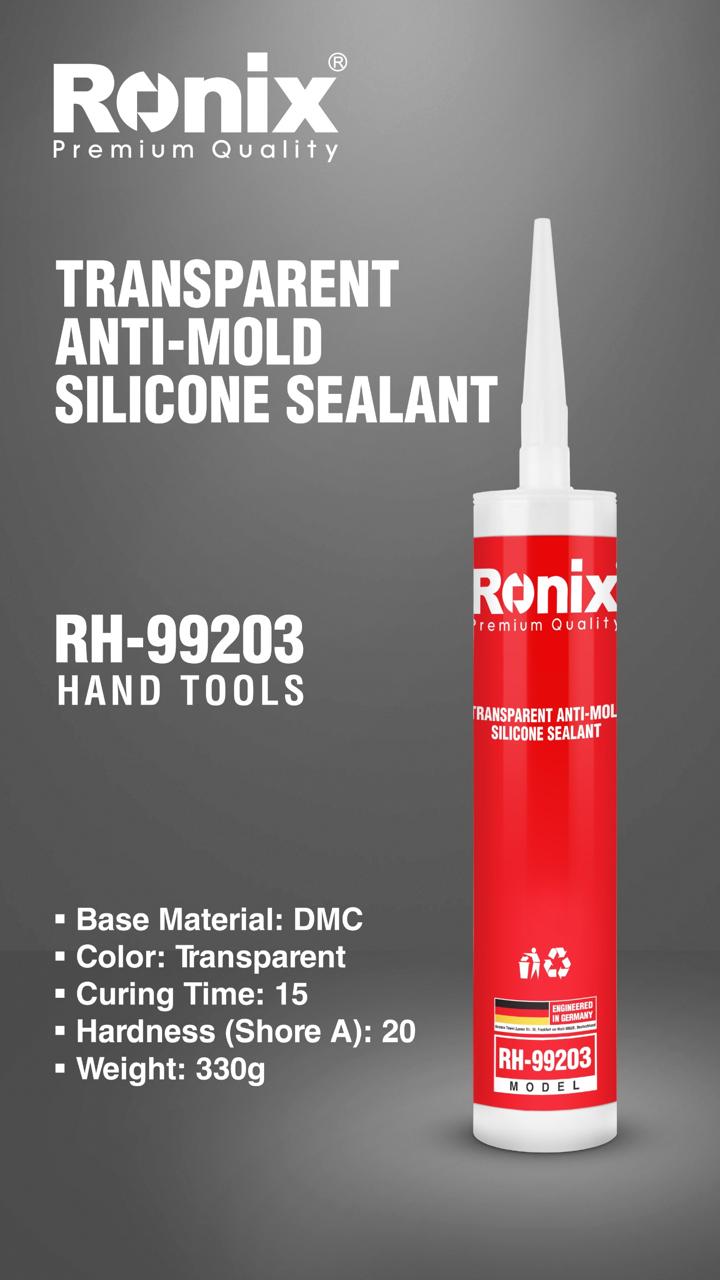 rh-99200 გამჭვირვალე სილიკონის ჰერმეტიკი ობისგან დამცავი RONIX RH-99203 - Image 1